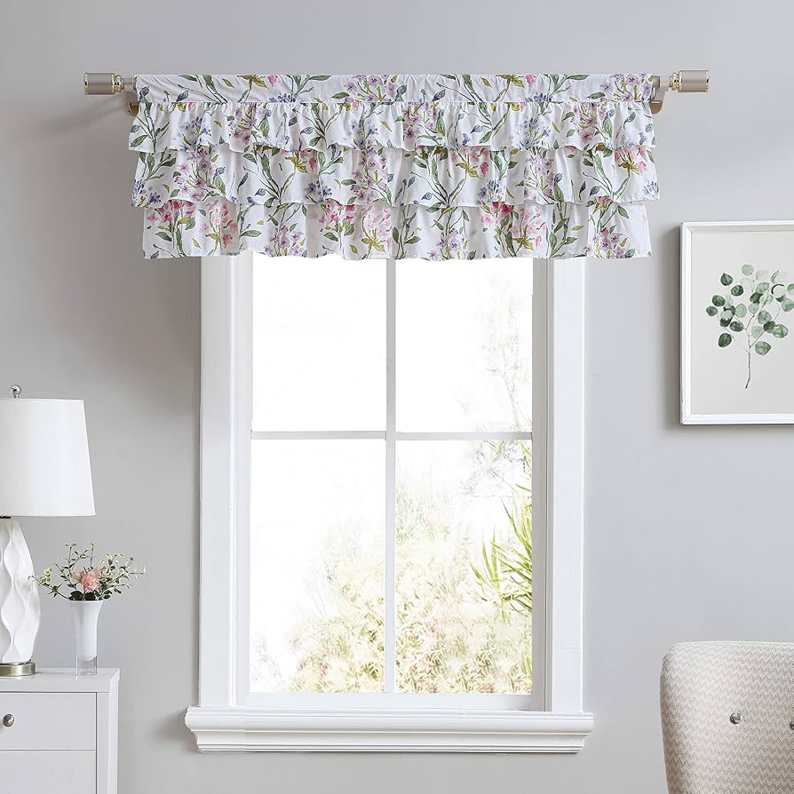 ローラアシュレイ カフェカーテン Amazon|Laura Ashley Home 100% 18 x 50|カフェカーテン